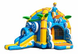 Kup nadmuchiwany kryty wielofunkcyjny super dmuchany zamek ze zjeżdżalnią w tematycznej plaży dla dzieci. Zamów dmuchane zamki do skakania online w JB Dmuchańce Polska