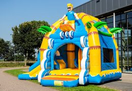Zamów nadmuchiwany, wielofunkcyjny, super nadmuchiwany zamek do skakania ze zjeżdżalnią w motywie plażowym dla dzieci. Kup dmuchane zamki do skakania online w JB Dmuchańce Polska