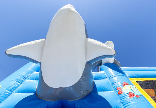 Średni nadmuchiwany nadmuchiwany zamek ze zjeżdżalnią w stylu delfinów dla dzieci. Zamów dmuchane zamki do skakania online w JB Dmuchańce Polska