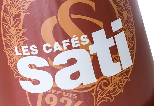 Zamów kubki Sati Coffee Cup nadmuchać reklamę. Kup swoje pontony 3d online w JB Dmuchańce Polska