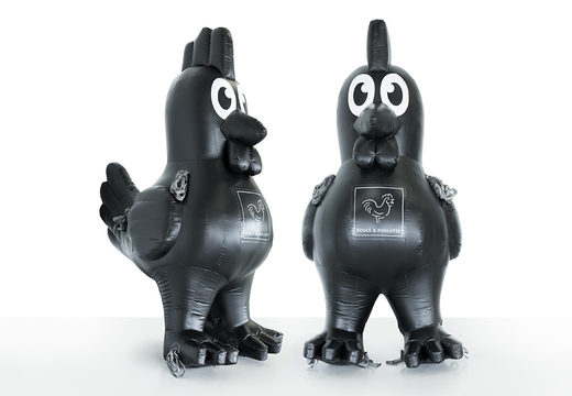Kup nadmuchiwaną maskotkę czarnego kurczaka Poule en Poulette. Zamów teraz nadmuchiwane promocje online w JB Dmuchańce Polska
