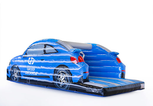 Zamów nadmuchiwany dmuchany zamek do samochodu Volkswagen w kolorze niebieskim w JB Dmuchańce Polska. Zamów spersonalizowany dmuchane zamki