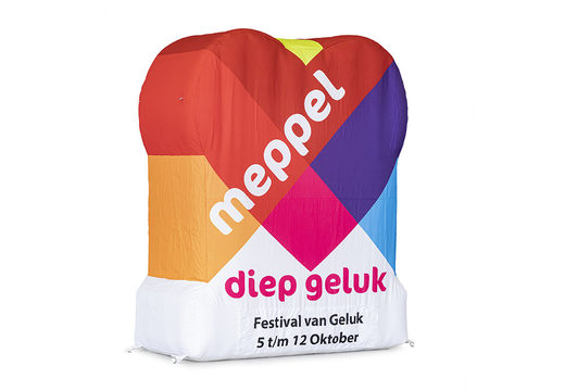 Kup powiększenie logo głębokiego szczęścia firmy Meppel. Zamów nadmuchiwane materiały promocyjne online w JB Dmuchańce Polska