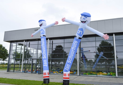 Nadmuchiwane spersonalizowany skydancer Albert Heijn 3D z zabawnym mrugnięciem, wykonane na zamówienie w JB Dmuchańce Polska; specjalista od artykułów dmuchańca reklamowego, takich jak nadmuchiwane dętki