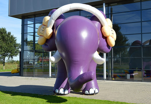 Zamów duży fioletowy słoń przyciągający wzrok. Kup pontony 3D online w JB Dmuchańce Polska