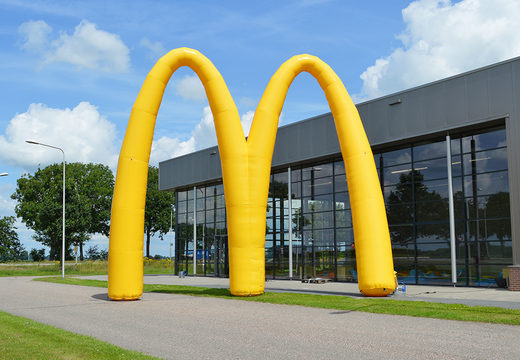 Zamów start-meta reklamowy McDonald`s na zamówienie w JB Dmuchańce Polska. Kup nadmuchiwane łuki reklamowy online w JB Dmuchańce Polska