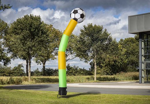 Zamów 6m airdancer tuba powietrzna z piłką 3d w kolorze żółto-zielonym online w JB Dmuchańce Polska. Wszystkie standardowe skydancers z ekspresową dostawą