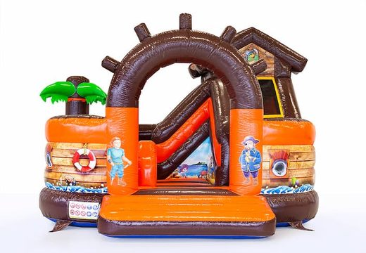 Kup wielofunkcyjny dmuchany zamek Funcity Pirate ze zjeżdżalnią dla dzieci. Zamów dmuchane zamki online w JB Dmuchańce Polska