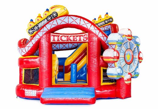 Zamów wielofunkcyjny dmuchany zamek Funcity Rollercoaster dla dzieci. Kup dmuchane zamki online w JB Dmuchańce Polska
