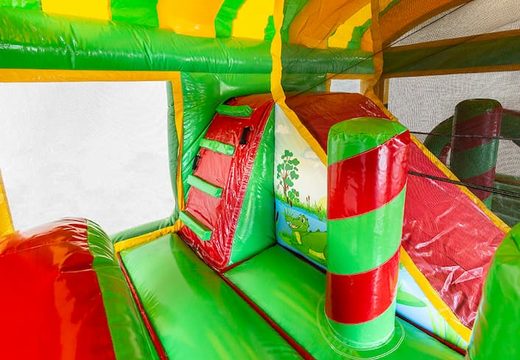Nadmuchiwany wielofunkcyjny dmuchany zamek krokodyl ze zjeżdżalnią pośrodku i kup przedmioty 3D dla dzieci. Zamów dmuchane zamki online w JB Dmuchańce Polska