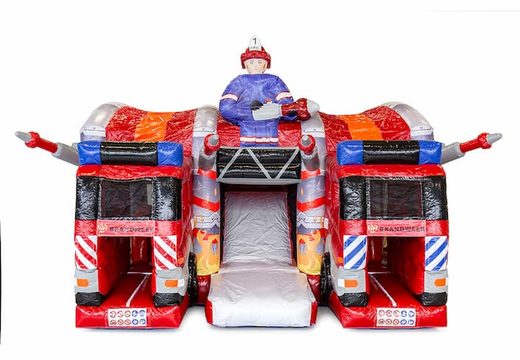 Kup wielozadaniowy dmuchany zamek strażacki o niepowtarzalnym designie, zjeżdżalnię i obiekty 3D dla dzieci. Zamów dmuchane zamki online w JB Dmuchańce Polska