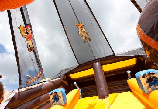 Kup dmuchany zamek Mega Pirate Shooter Ship Shape z grą Shoot and Slide dla dzieci. Zamów dmuchane zamki do skakania online w JB Dmuchańce Polska