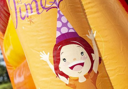 Mały domek do skakania w balonach z motywami imprezowymi ze zjeżdżalnią do kupienia w JB Dmuchańce Polska online