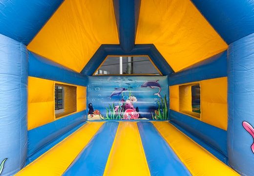 Kup standardowe dmuchany zamek z rekinami z obiektem 3D na górze dla dzieci. Zamów dmuchane zamki online w JB Dmuchańce Polska
