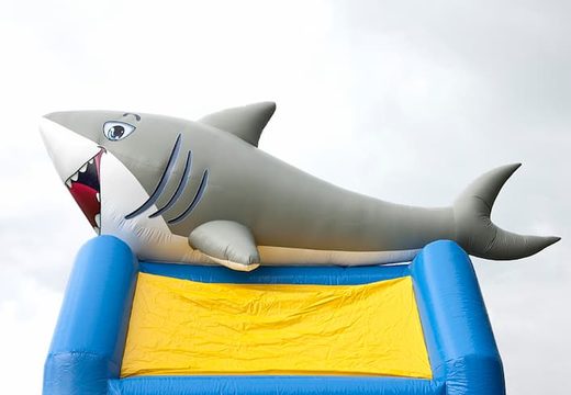 Zamów unikalne standardowe dmuchany zamek z rekinami z obiektem 3D na wierzchu dla dzieci. Kup dmuchane zamki online w JB Dmuchańce Polska