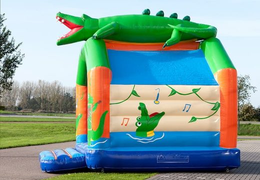 Zamów unikalne standardowe zamki do skakania z trójwymiarowym obiektem krokodyla dla dzieci. Kup dmuchane zamki online w JB Dmuchańce Polska