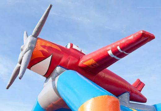 Zamów standardowy dmuchany zamek samolotowy w efektownych kolorach z dużym obiektem 3D dla dzieci na górze. Dmuchane zamki online na sprzedaż w JB Dmuchańce Polska