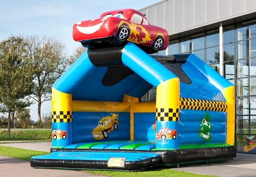 Super dmuchany zamek z dachem w motywie samochodowym dla dzieci. Kup dmuchane zamki online w JB Dmuchańce Polska