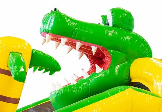 Zamów nadmuchiwany domek do skakania w stylu krokodyla z wanną lub bez dla dzieci. Kupuj domy do odbijania przez Internet w JB Dmuchańce Polska