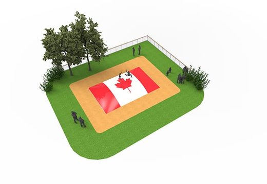 Kup nadmuchiwaną górę powietrzną dla dzieci z motywem flagi Kanady. Zamów nadmuchiwane góry powietrzne już teraz online w JB Dmuchańce Polska