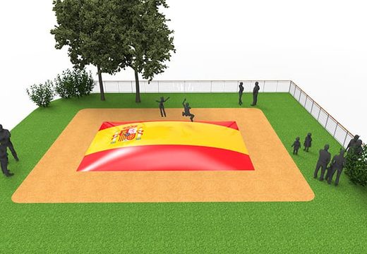 Kup nadmuchiwaną górę powietrzną dla dzieci o tematyce hiszpańskiej flagi. Zamów nadmuchiwane góry powietrzne już teraz online w JB Dmuchańce Polska