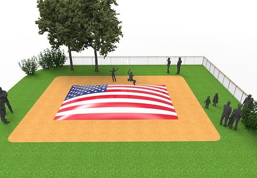 Zamów motyw flagi USA nadmuchiwany airmountain dla dzieci. Kup nadmuchiwane góry powietrzne już teraz online w JB Dmuchańce Polska