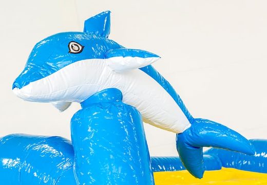Zamów mini dmuchany jumpy extra fun multiplay nadmuchiwany zamek z delfinami ze zjeżdżalnią dla dzieci. Kup dmuchane zamki do skakania online w JB Dmuchańce Polska