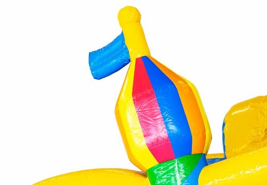 Kup dmuchany wodny plac zabaw Jumpy Happy Splash z dostawianym basenem i zjeżdżalnią. Wyjątkowe dmuchańce zamów online w JB Dmuchance