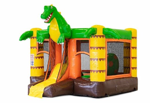 Mini dmuchany zamek z motywem dinozaurów do kupienia dla dzieci. Zamów dmuchane zamki ze zjeżdżalnią online w JB Dmuchańce Polska