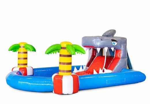 Zamów wielofunkcyjny zamek do skakania z rekinami w mini parku dla dzieci. Kup dmuchane zamki online w JB Dmuchańce Polska