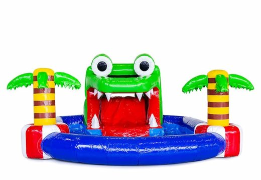Zamów wielofunkcyjny dmuchany zamek krokodyli dla dzieci w miniparku. Kup dmuchane zamki online w JB Dmuchańce Polska
