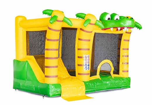 Opblaasbaar Multi Splash Bounce Krokodil springkussen met zwembad kopen in thema krokodil croco voor kids bij JB Inflatables
