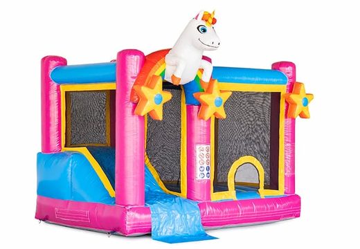 Kup nadmuchiwany zamek Multi Splash Bounce Jednorożec z basenem i różowym jednorożcem tecza dla dzieci. Najlepsze dmuchańce w Europie w JB Dmuchance