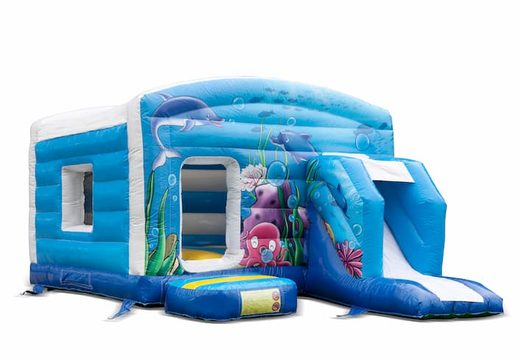 Zamów maxi multiplay dmuchany zamek w motywie Seaworld ze zjeżdżalnią dla dzieci w JB Inflatables UK. Kup teraz dmuchane zamki online w JB Dmuchańce Polska