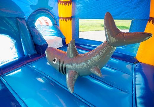 Zamów nadmuchiwany domek do skakania maxifun z motywem super rekina dla dzieci. Kup domy do skakania teraz online w JB Dmuchańce Polska