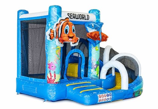 Kup mały dmuchany zamek do zabawy w domu w motywie Seaworld Nemo ze zjeżdżalnią dla dzieci. Zamów dmuchane zamki do skakania online w JB Dmuchańce Polska