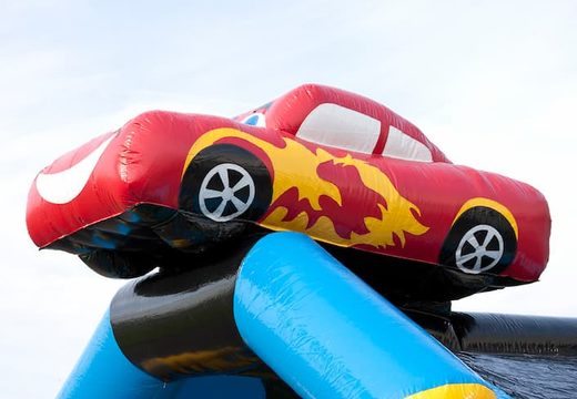 Zamów wielofunkcyjny leżaczek w motywie samochodu z efektowną postacią 3D u góry dla dzieci. Kup nadmuchiwane leżaczki online w JB Dmuchańce Polska