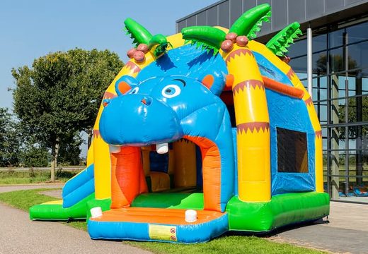 Zamów dmuchany zamek Super Hipopotam Multifun ze zjeżdżalnią dla dzieci. Kup dmuchane zamki do skakania online w JB Dmuchańce Polska