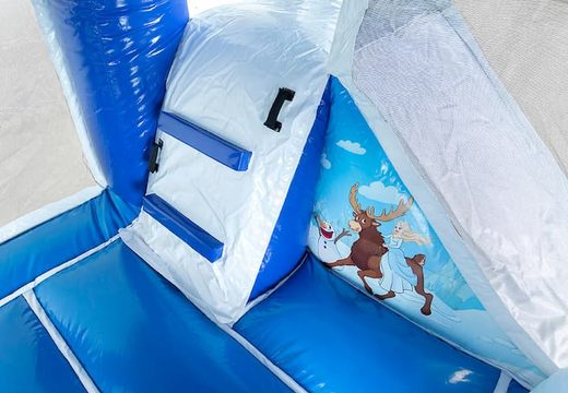 Na sprzedaż wielozadaniowy dmuchany plac zabaw ze zjeżdżalnią w klimacie krainy lodu dla dzieci.  Zamów trwałe skakańce online w JB Dmuchance