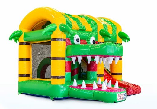 Mini dmuchany wielofunkcyjny dmuchany zamek z motywem krokodyla dla dzieci. Zamów dmuchane zamki do skakania online w JB Dmuchańce Polska