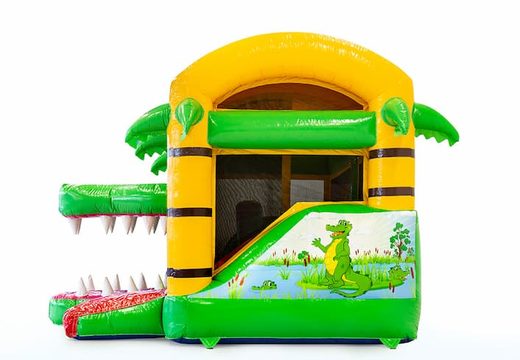 Zamów mini dmuchany zamek krokodyl ze zjeżdżalnią dla dzieci. Kup dmuchane zamki do skakania online w JB Dmuchańce Polska
