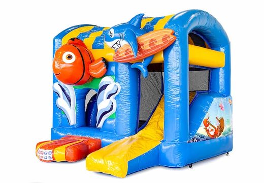 Kup mały dmuchany zamek pod dachem w motywie Seaworld Nemo ze zjeżdżalnią dla dzieci. Zamów dmuchane zamki do skakania online w JB Dmuchańce Polska