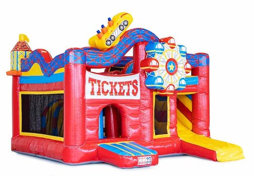 Zamów średni dmuchany dmuchany zamek roller coaster ze zjeżdżalnią dla dzieci. Kup dmuchane zamki do skakania online w JB Dmuchańce Polska