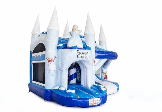 Kup średni dmuchany zamek Frozen ze zjeżdżalnią dla dzieci. Zamów dmuchane zamki do skakania online w JB Dmuchańce Polska