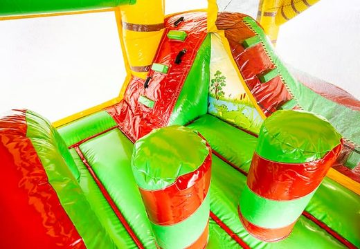 Wielofunkcyjny dmuchany zamek w dżungli ze zjeżdżalnią i obiektami 3D w środku dla dzieci. Kup dmuchane zamki do skakania online w JB Dmuchańce Polska