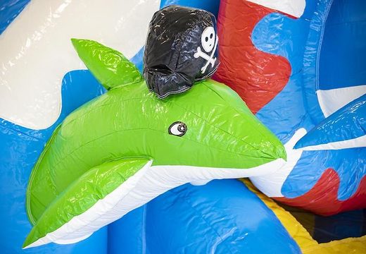 Kup nadmuchiwany leżaczek ze zjeżdżalnią i delfinami w wielu kolorach dla dzieci