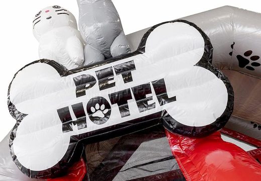 Kup nadmuchiwaną kombinację zjeżdżalni ze zjeżdżalnią w motywie hotelu zwierzęcego dla dzieci