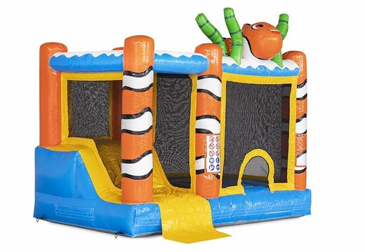Kup dmuchany zamek z wanną, zjeżdżalnią i pomarańczową rybką w JB Inflatables