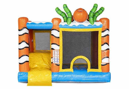 Zamów dmuchany zamek z wanną, zjeżdżalnią i pomarańczową rybką w JB Inflatables