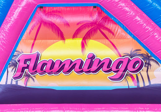 Kup dmuchany tor przeszkód Flamingo 13m dla dzieci. Zamów nadmuchiwane tory przeszkód już teraz online w JB Dmuchańce Polska